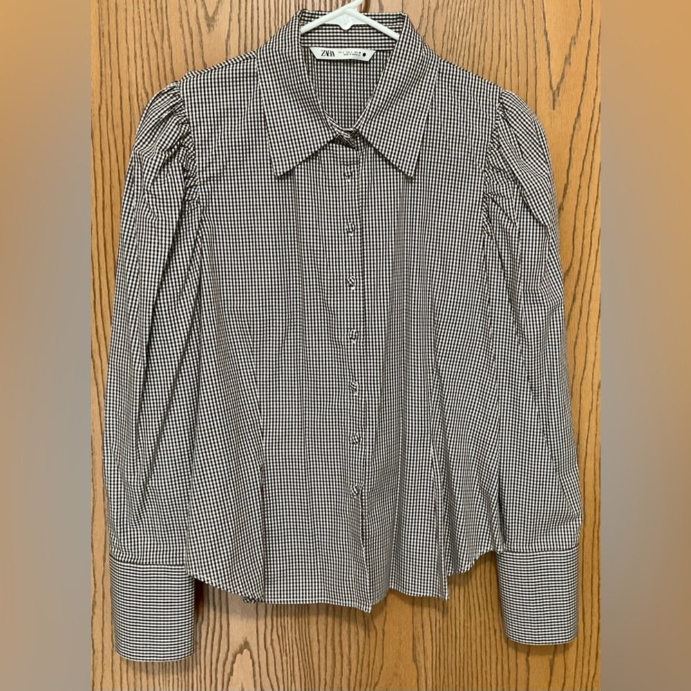 Zara Checkered Blouse